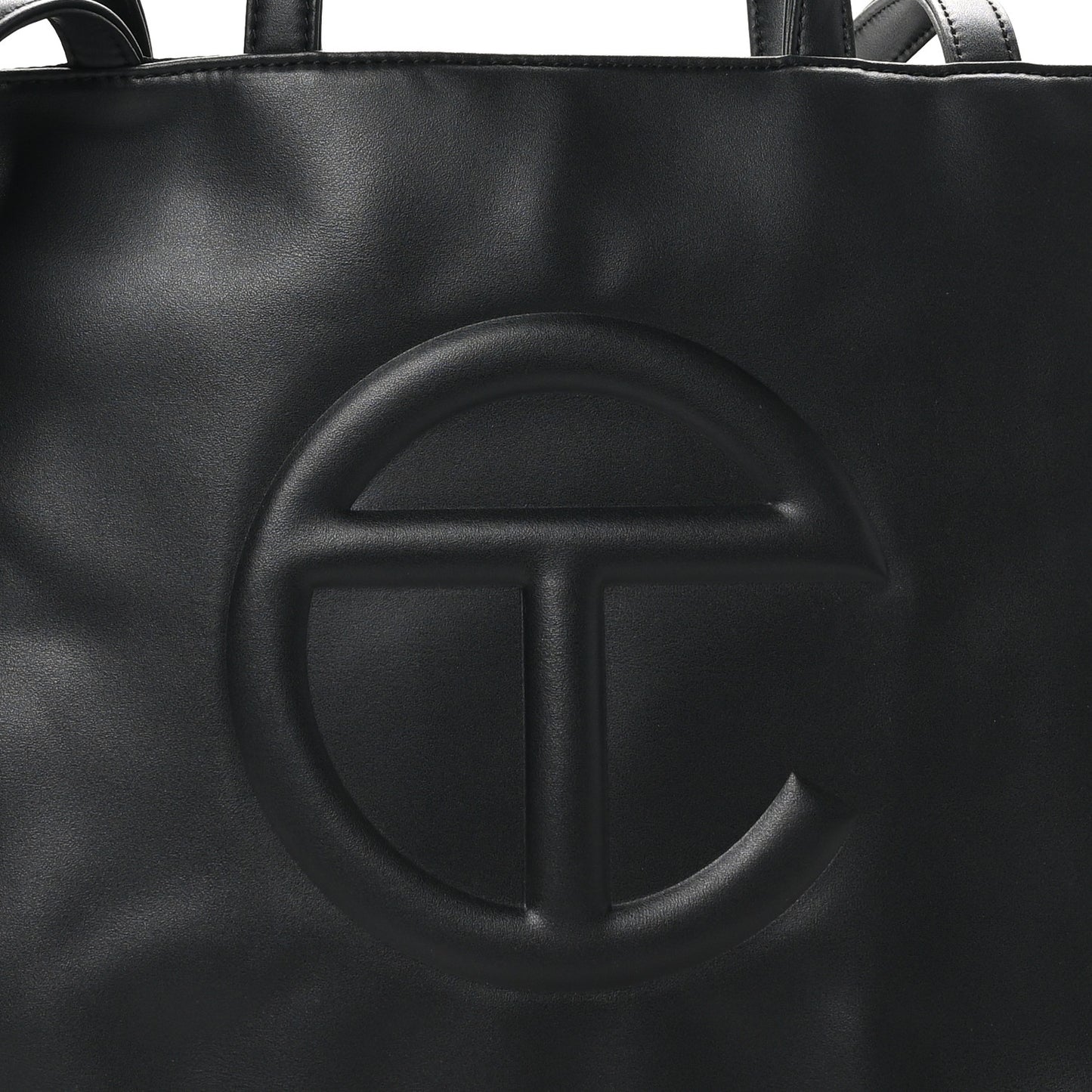 Vegan Leather Medium Shopping Bag Black