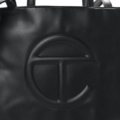 Telfar Vegan Leather Medium Shopping Bag Black 7 of 9
