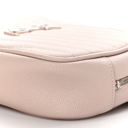 Saint Laurent Grain De Poudre Matelasse Monogram Mini Lou Camera Bag Marble Pink 9 of 10