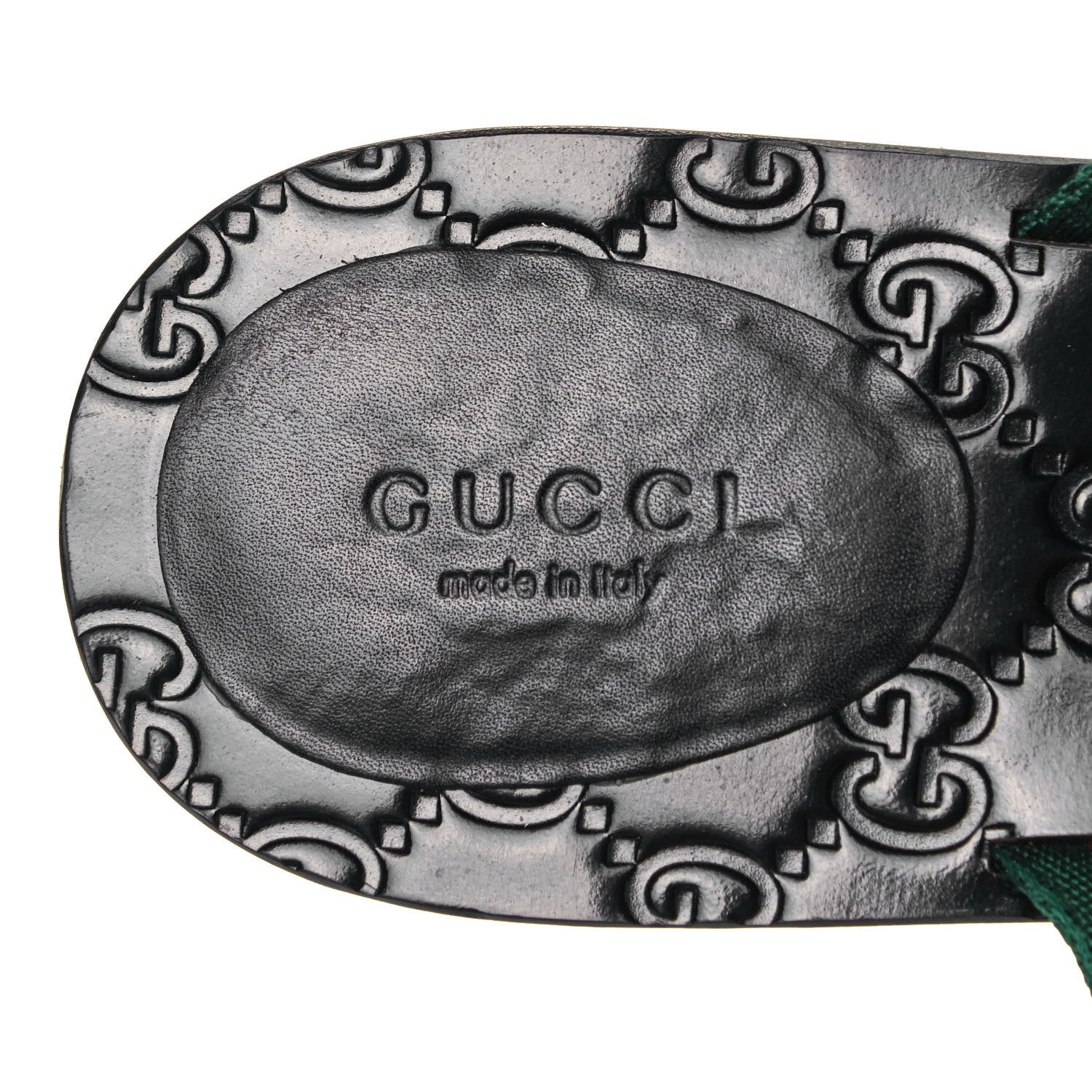 Gucci Nylon Guccissima Web Womens Thong Sandals 38.5 Green Red Black 7 of 9