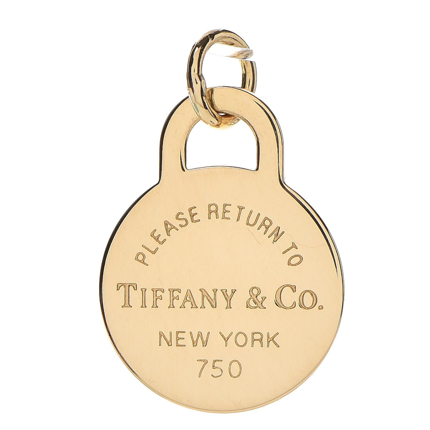 18K Yellow Gold Return to Tiffany Round Charm