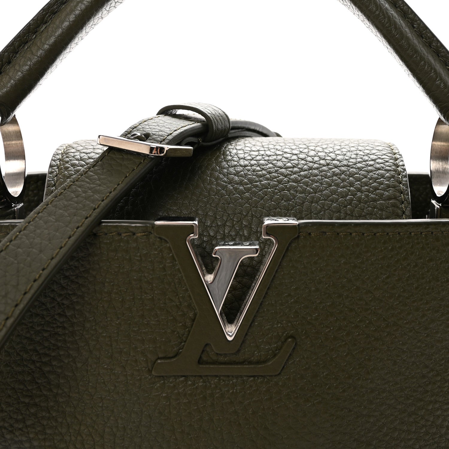Louis Vuitton Taurillon Capucines BB Khaki 7 of 9