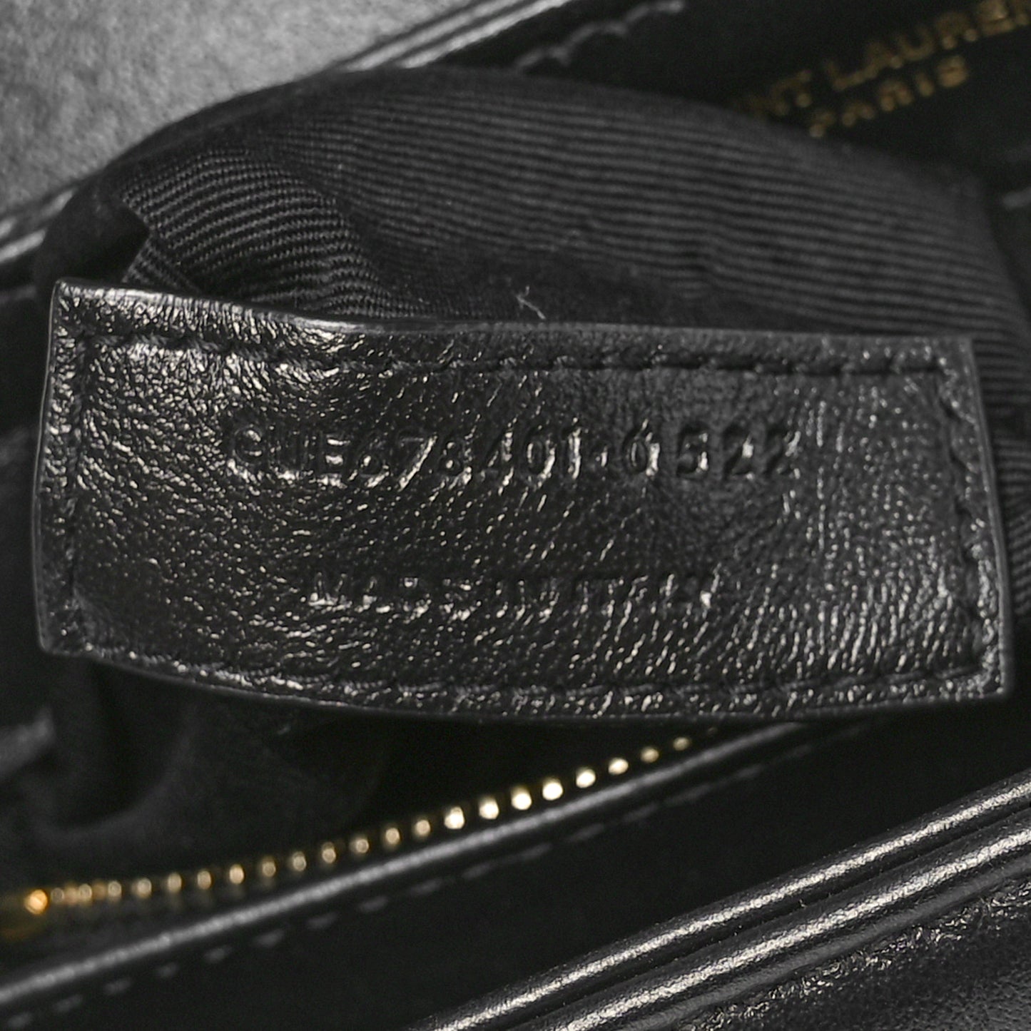 Calfskin Y Quilted Monogram Toy Loulou Crossbody Bag Black