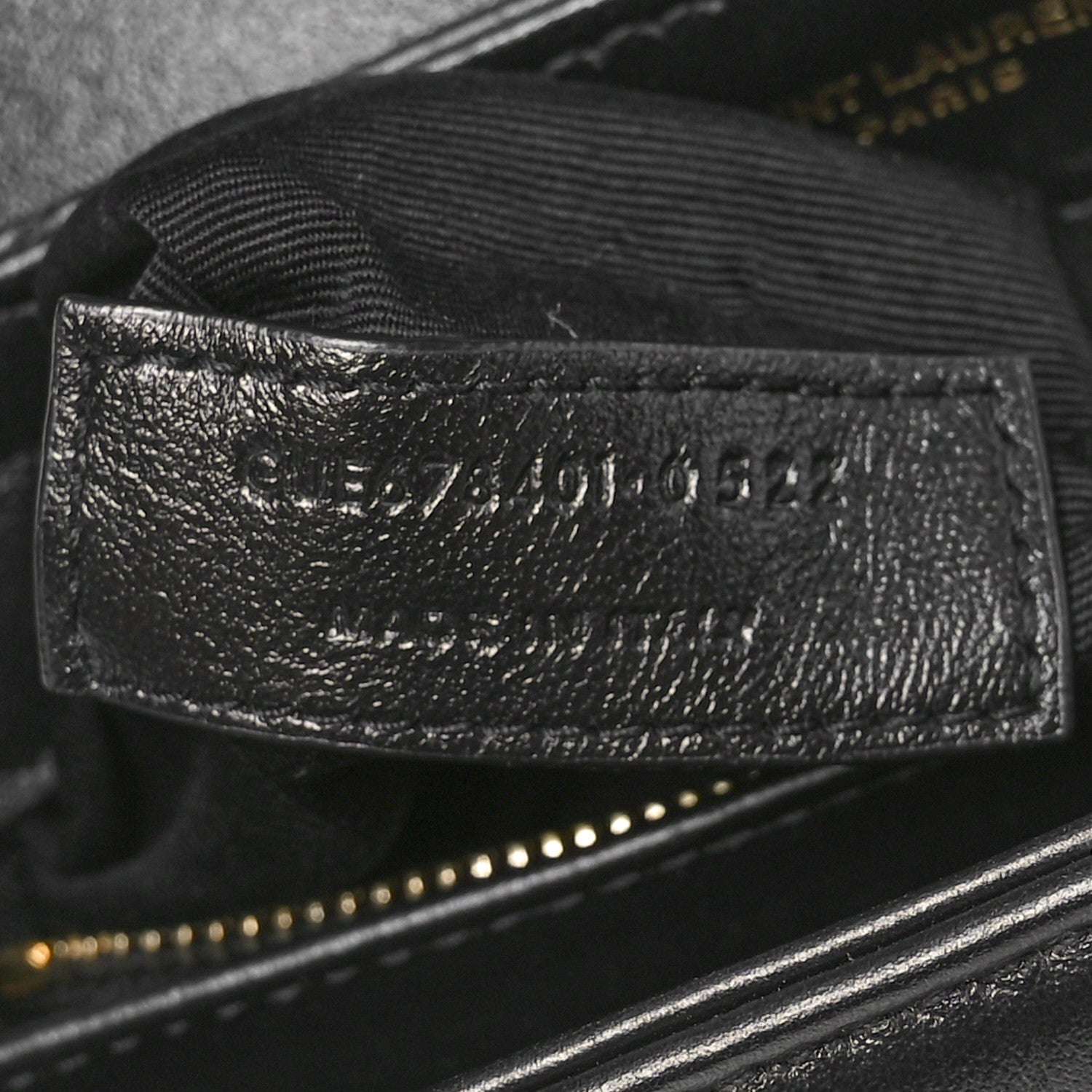 Saint Laurent Calfskin Y Quilted Monogram Toy Loulou Crossbody Bag Black 7 of 10