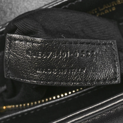 Saint Laurent Calfskin Y Quilted Monogram Toy Loulou Crossbody Bag Black 7 of 10