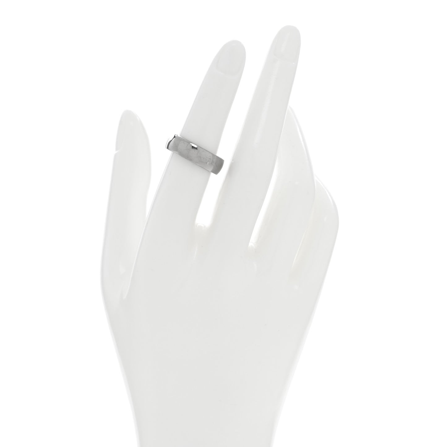 Titanium Sterling Silver 6mm Streamline Band Ring 51 5.75