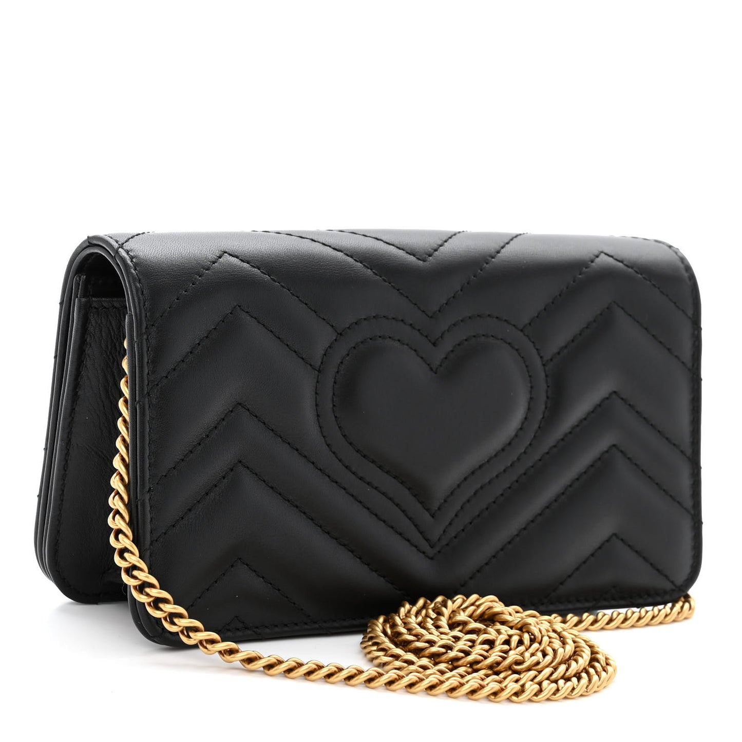 Calfskin Matelasse GG Marmont Mini Bag Black