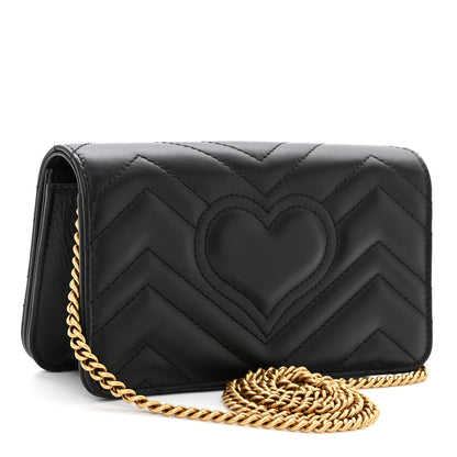 Gucci Calfskin Matelasse GG Marmont Mini Bag Black 3 of 18