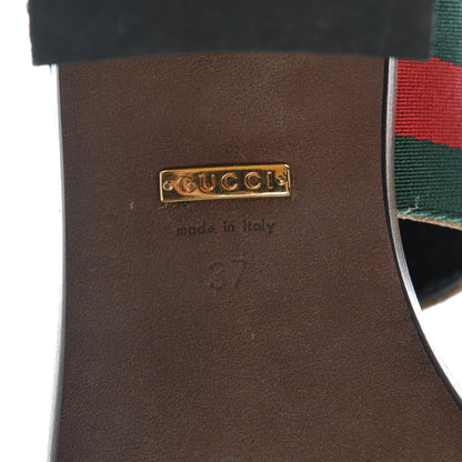 Gucci Suede Querelle Web Sandals 37 Marron Glace 8 of 13