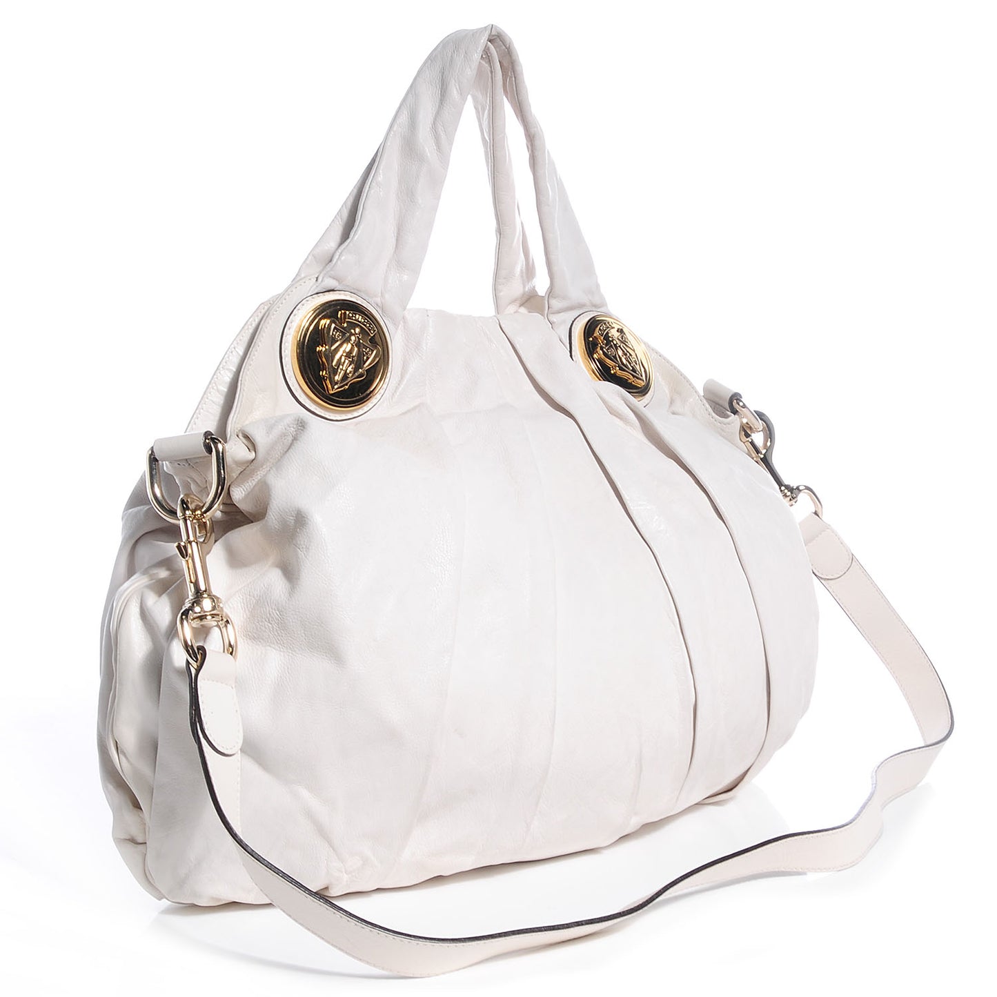 Leather Medium Hysteria Top Handle Bag White