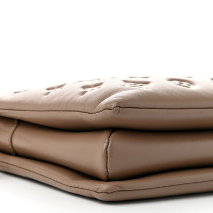 Louis Vuitton Lambskin Embossed Monogram Coussin PM Taupe 9 of 11