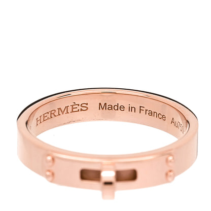 Hermes 18K Rose Gold TPM Kelly Ring 49 5 5 of 6