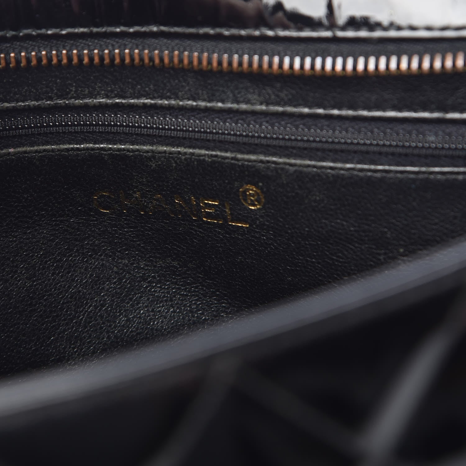 Chanel Patent Quilted Tote Black 6 of 14