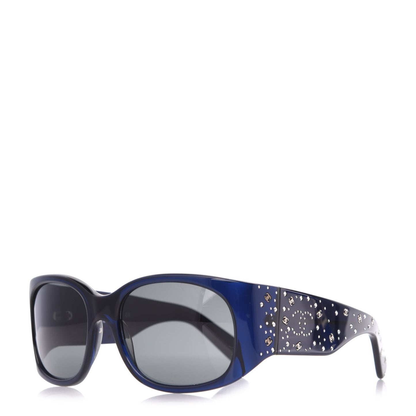 Acetate Swarovski Crystal CC Sunglasses Blue