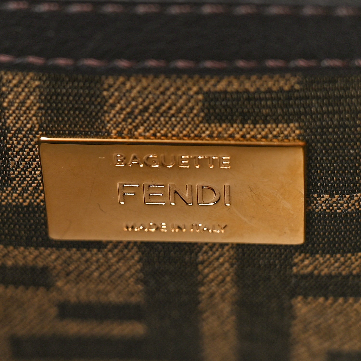 Fendi Fabric Jacquard FF 1974 Baguette Tobacco Moro Fuxia Fluo 6 of 11