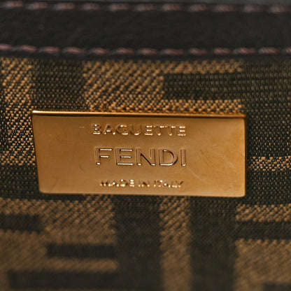 Fendi Fabric Jacquard FF 1974 Baguette Tobacco Moro Fuxia Fluo 6 of 11