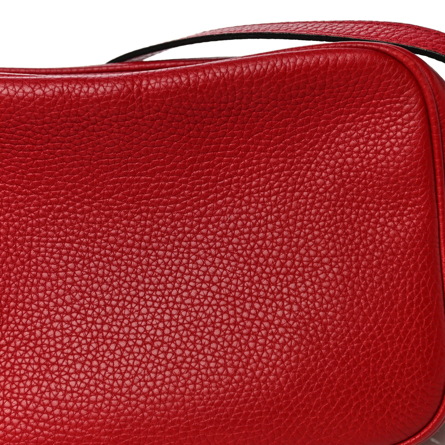 Pebbled Calfskin Small Soho Disco Bag Tabasco Red