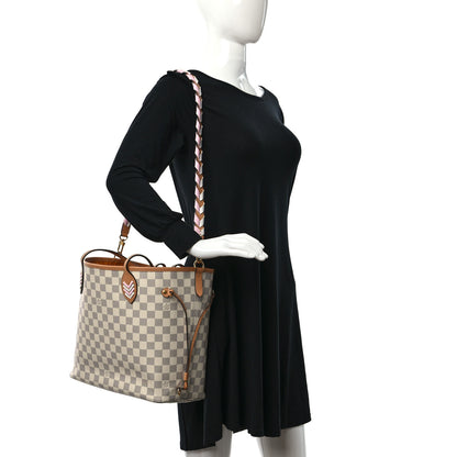 Louis Vuitton Damier Azur Braided Neverfull MM Orange 2 of 15