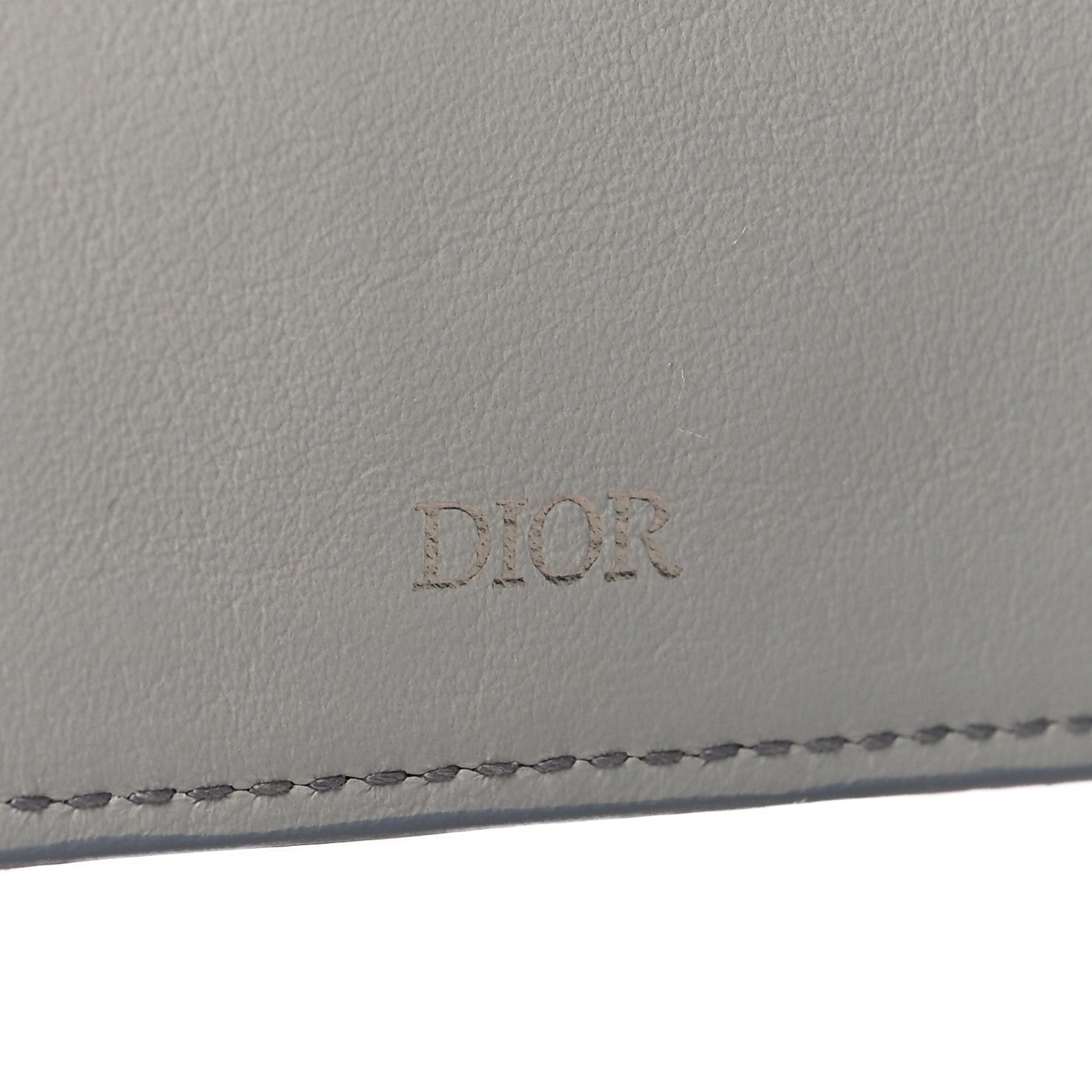 Christian Dior Grained Calfskin CD Icon Bifold Wallet Deep Grey 6 of 7