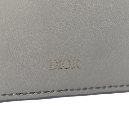 Christian Dior Grained Calfskin CD Icon Bifold Wallet Deep Grey 6 of 7