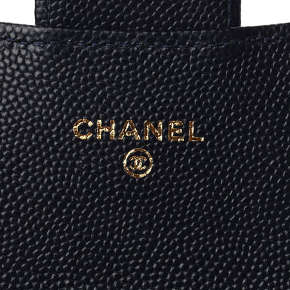Chanel Caviar Quilted Flap Card Holder Wallet Navy 5 of 8