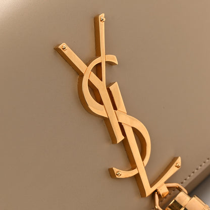 Saint Laurent Smooth Calfskin Small Classic Monogram Kate Tassel Satchel Dark Beige 9 of 9