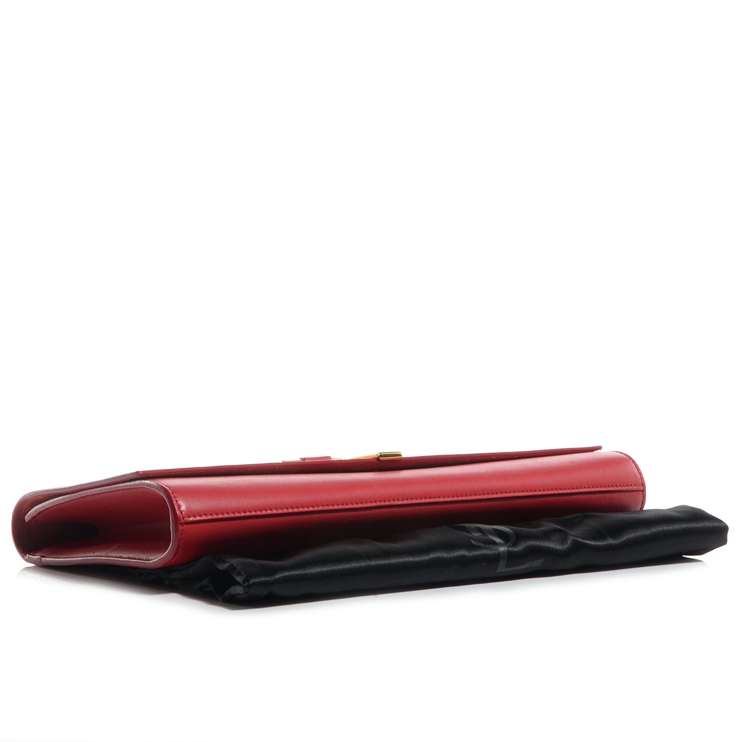 Calfskin Classic Y Clutch Red