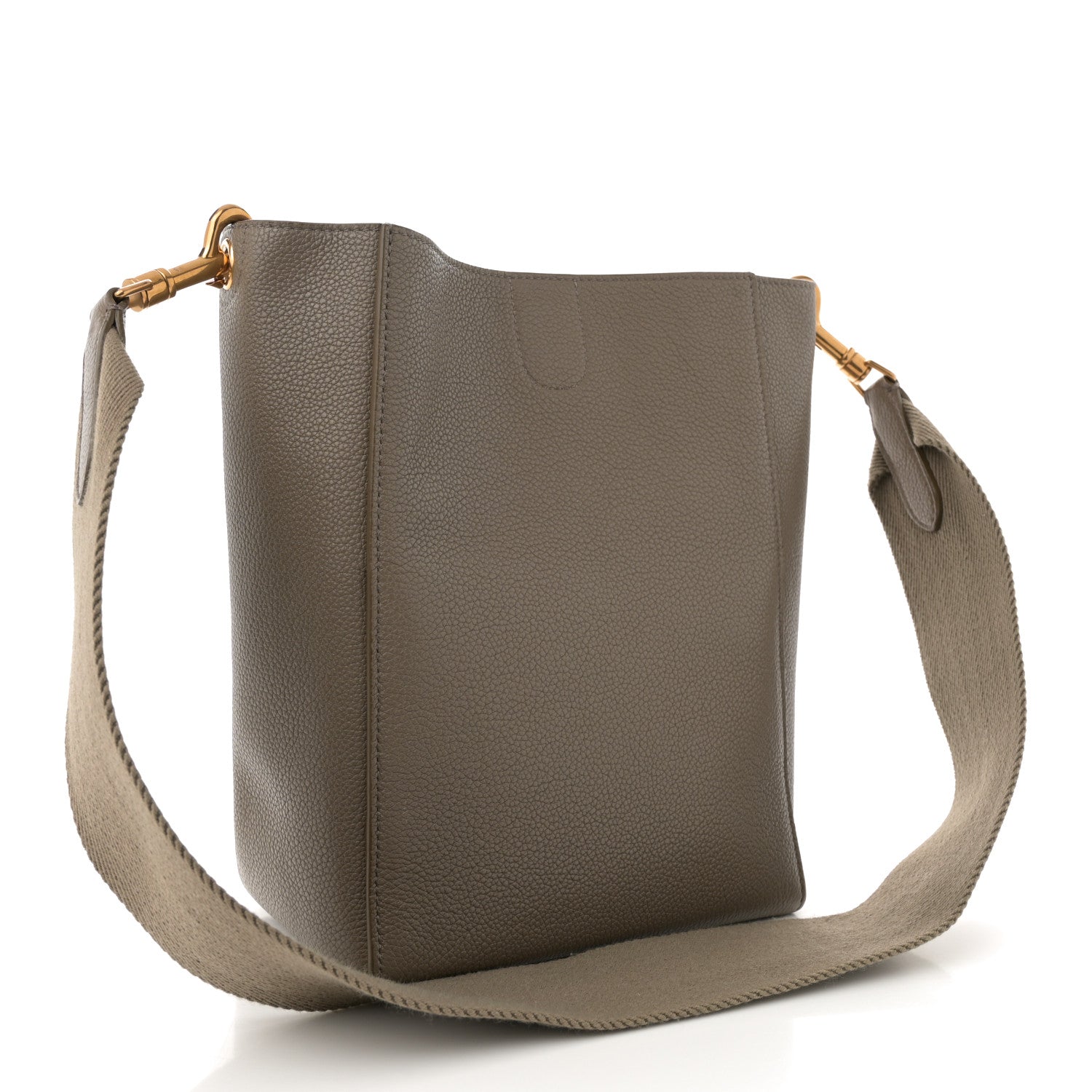 Celine Soft Grained Calfskin Small Sangle Bucket Bag Taupe 3 of 9