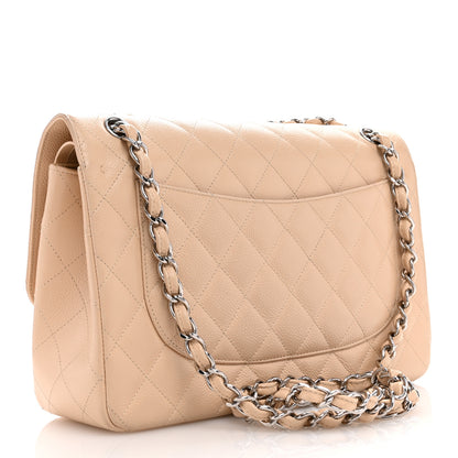 Chanel Caviar Quilted Jumbo Double Flap Beige 3 of 12