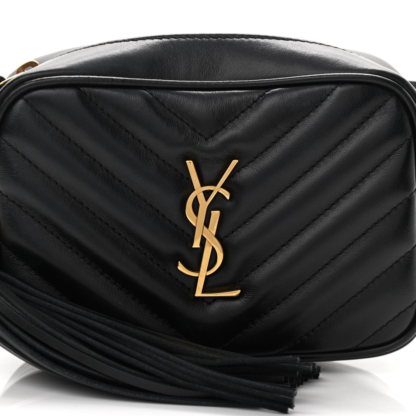 Calfskin Matelasse Monogram Lou Belt Bag Black