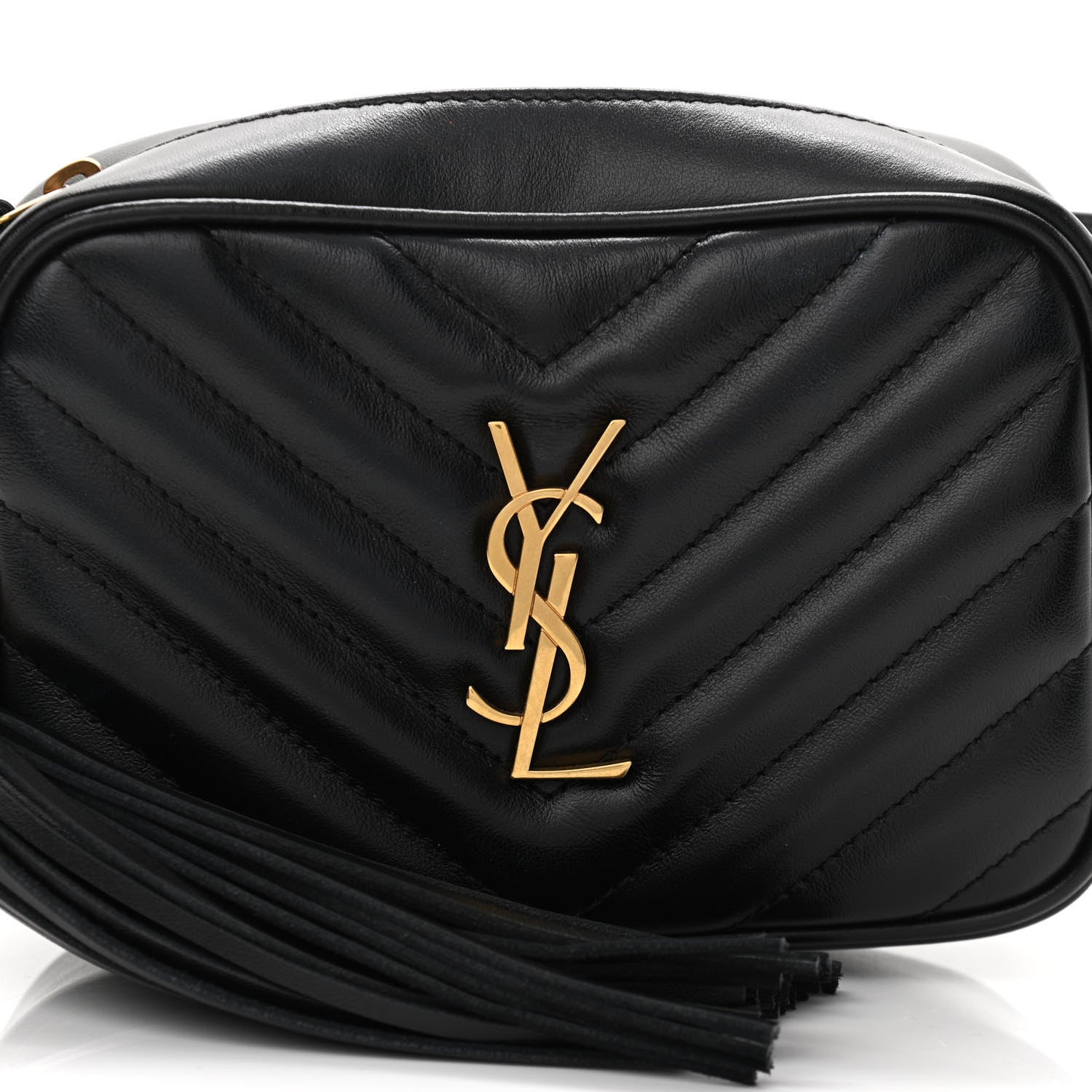 Saint Laurent Calfskin Matelasse Monogram Lou Belt Bag Black 8 of 10