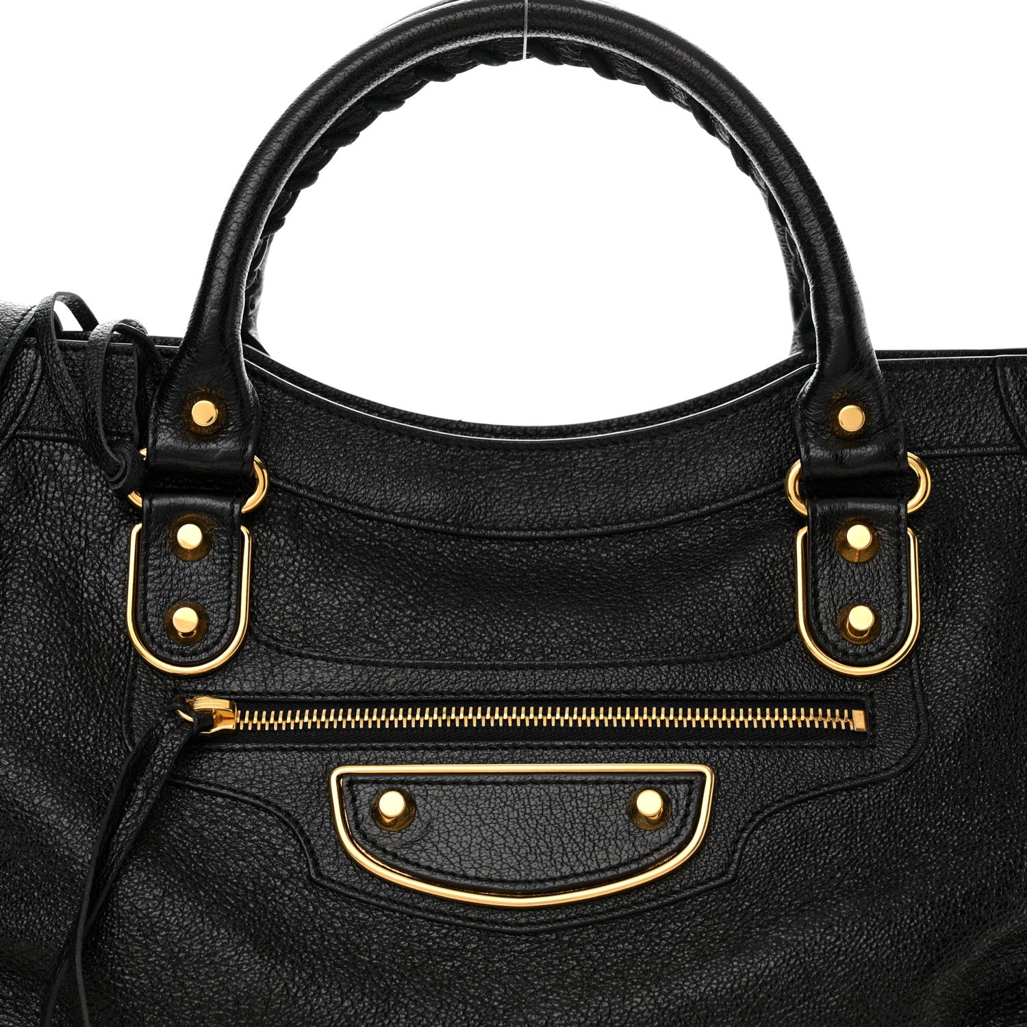 Balenciaga Chevre Gold Metallic Edge Hardware City Black 9 of 12