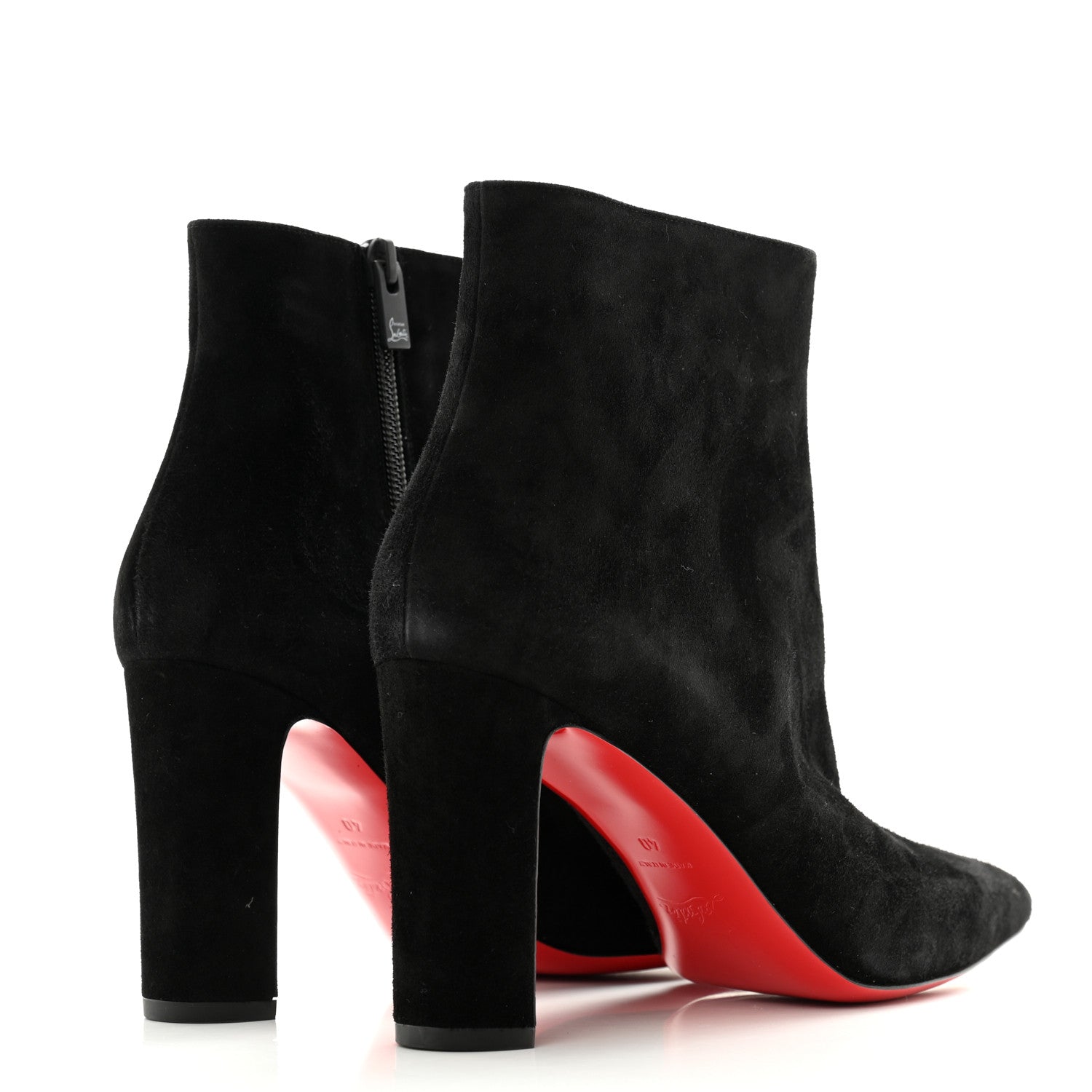 Christian Louboutin Suede Suprabooty 85 Ankle Boots 40 Black 4 of 8