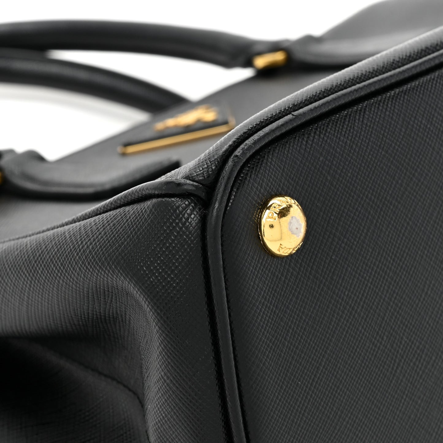 Saffiano Small Galleria Double Zip Tote Black