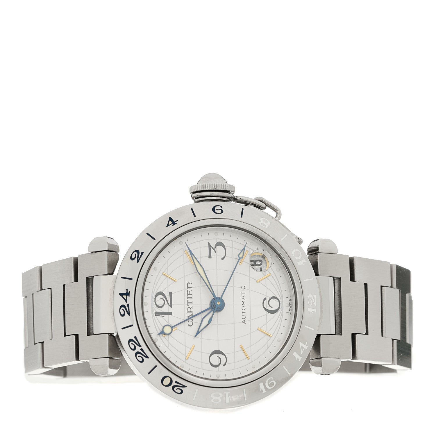 Cartier Stainless Steel 35mm Pasha GMT Automatic Watch 2 of 4