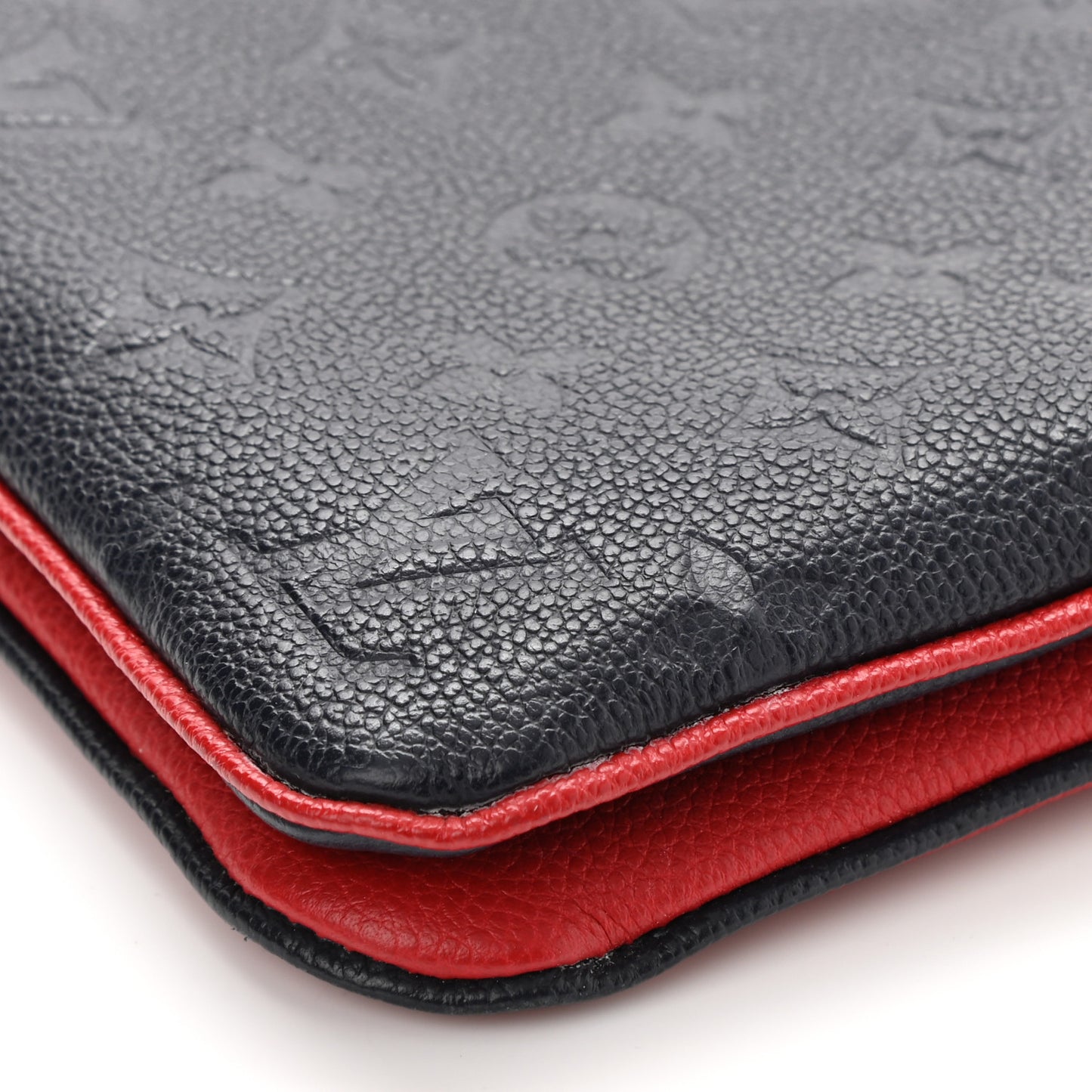 Empreinte Double Zip Pochette Marine Rouge