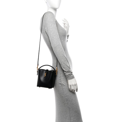 Saint Laurent Shiny Calfskin Le 37 Mini Bucket Bag Black 2 of 10