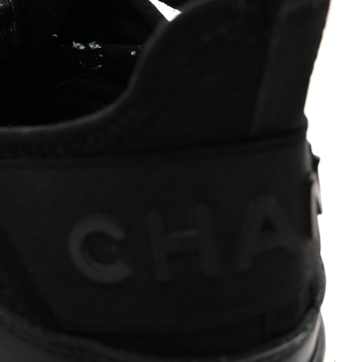 Chanel Velvet Calfskin Mixed Fibers CC Sneakers 36.5 Black 10 of 10