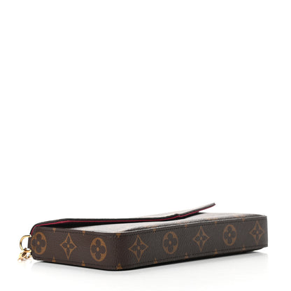 Louis Vuitton Monogram Pochette Felicie Chain Wallet Fuchsia 5 of 6