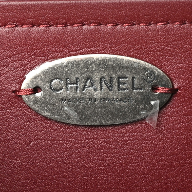 Chanel Bullskin Stitched Bi-Color Large Shopping Tote Blue 6 of 10