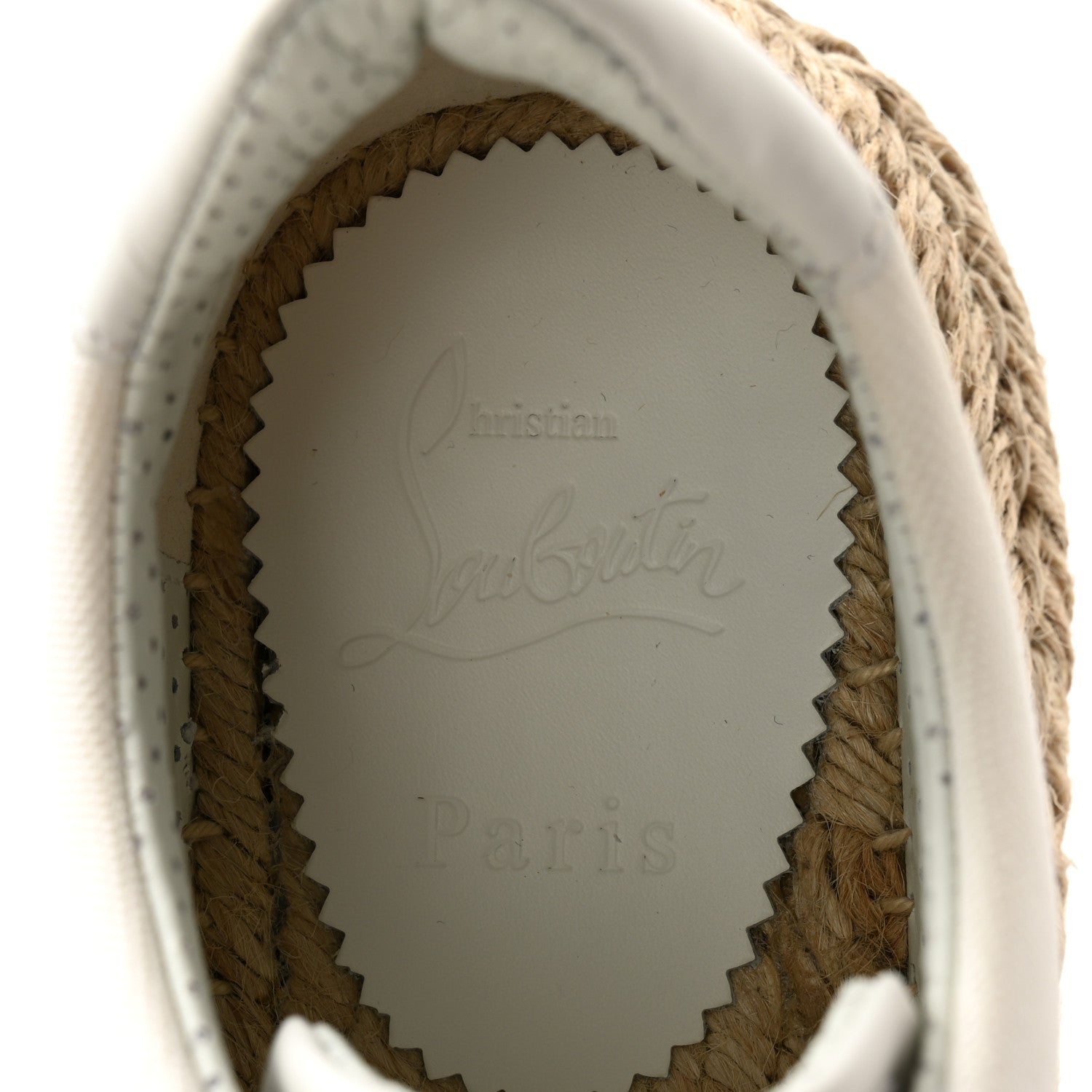 Christian Louboutin Toile Calfskin Espasneak Flat Sneaker 38 Ivory 6 of 11
