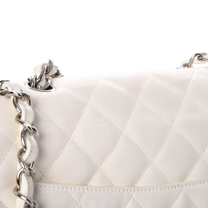 Chanel Lambskin Quilted Jumbo Single Flap White 16 of 19
