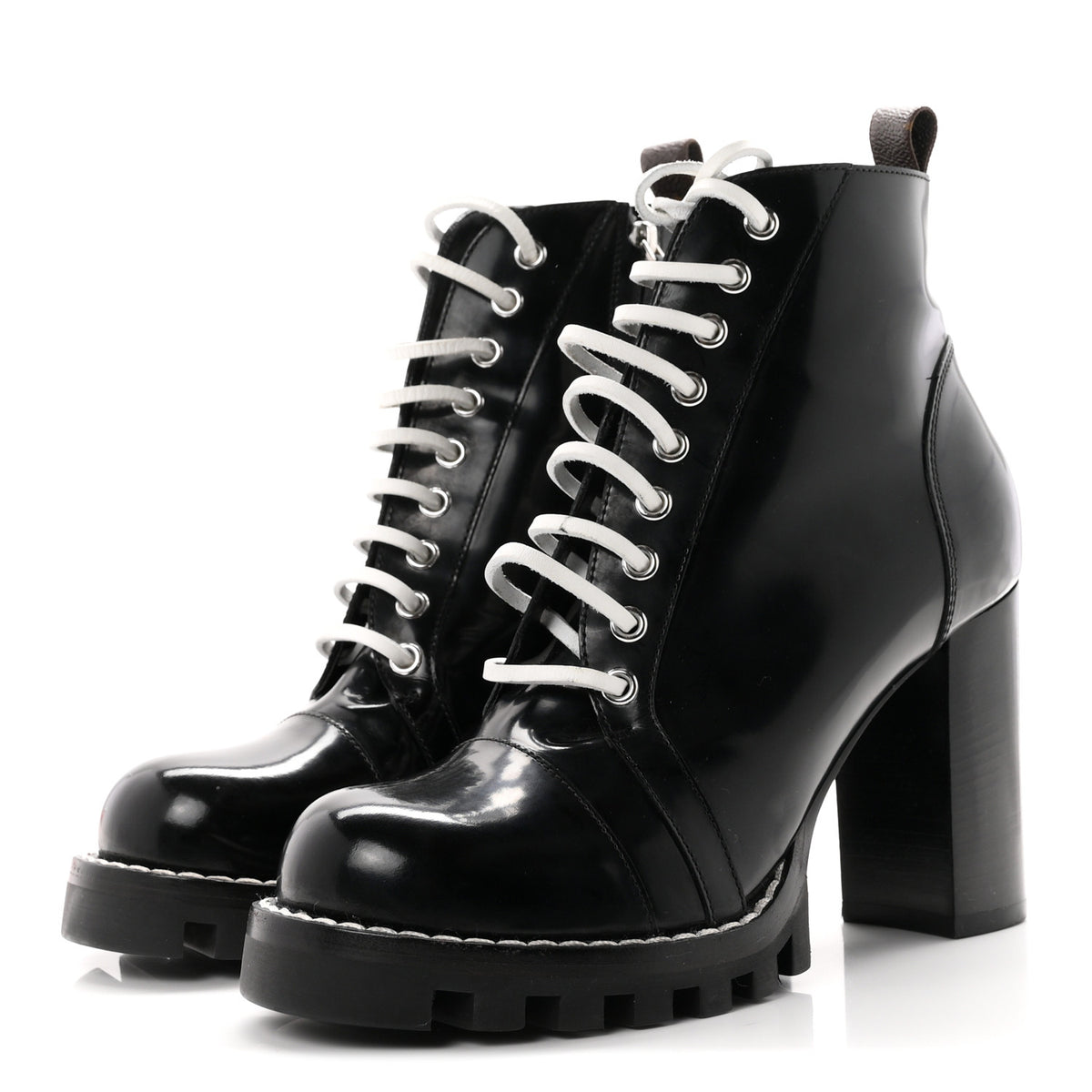 Louis Vuitton Glazed Calfskin Star Trail Ankle Boots 40 Black 4 of 10