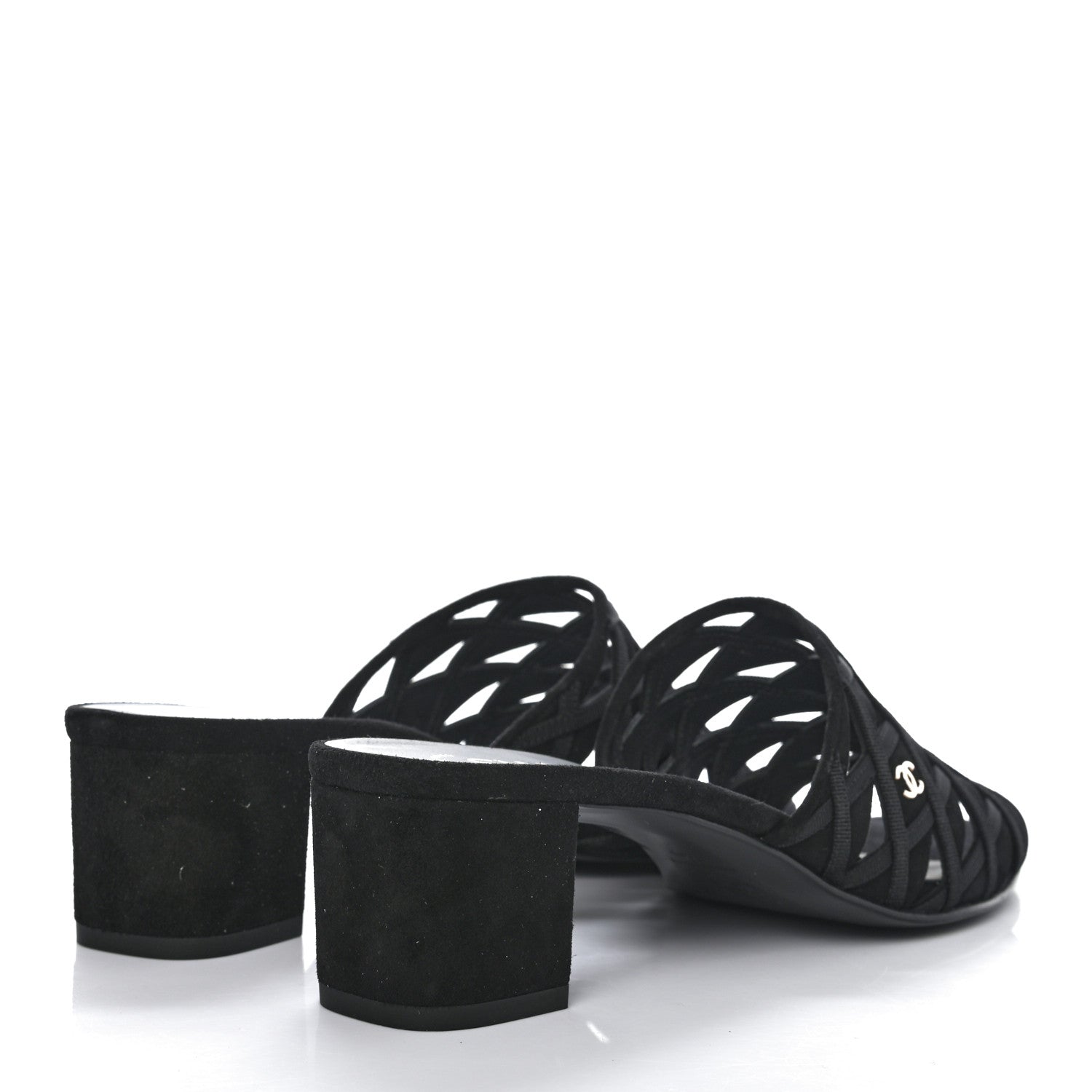 Chanel Suede Grosgrain Sandals 40 Black 4 of 7