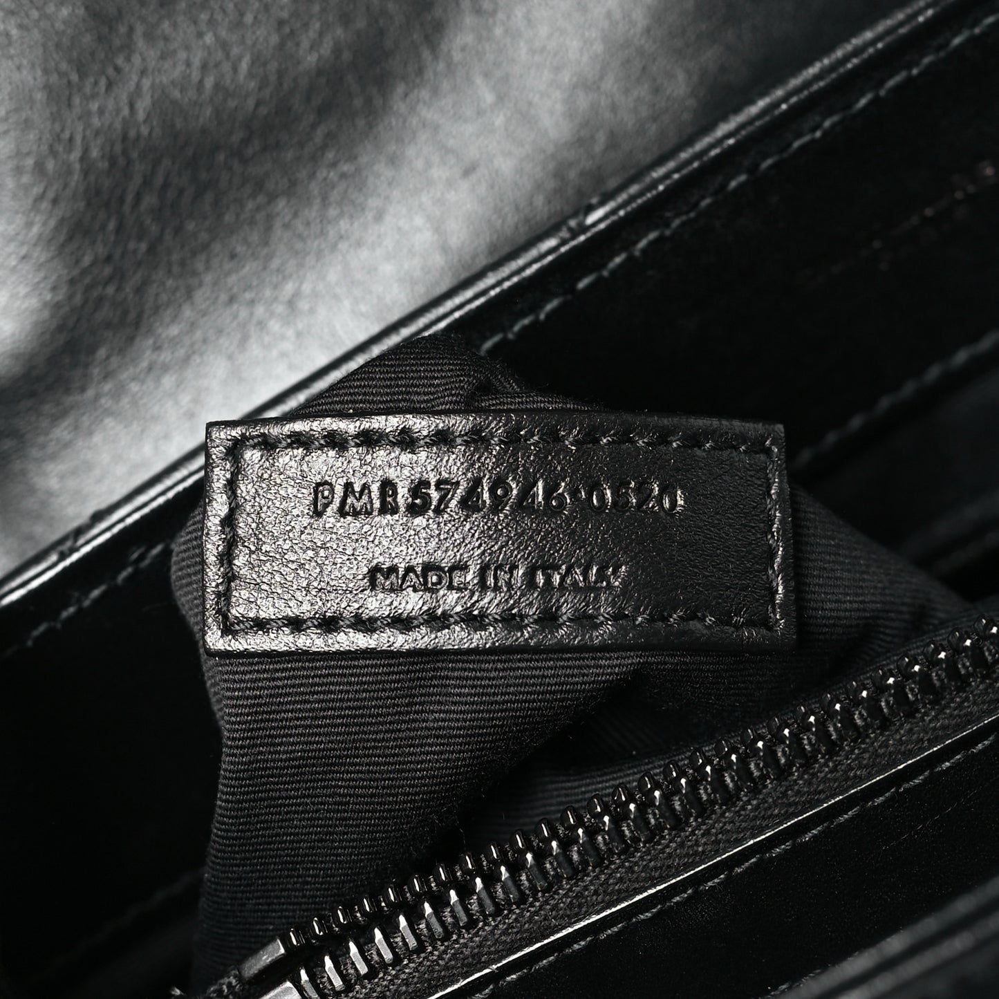 Calfskin Y Quilted Monogram Monochrome Medium Loulou Chain Satchel Black