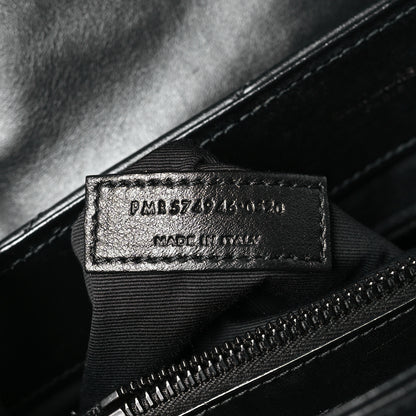 Saint Laurent Calfskin Y Quilted Monogram Monochrome Medium Loulou Chain Satchel Black 7 of 9