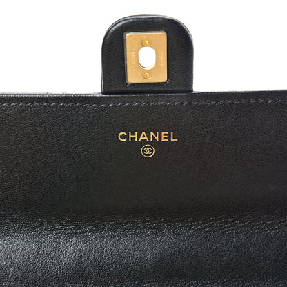 Chanel Goatskin Quilted Chic Pearls Clutch With Chain Black 5 of 12