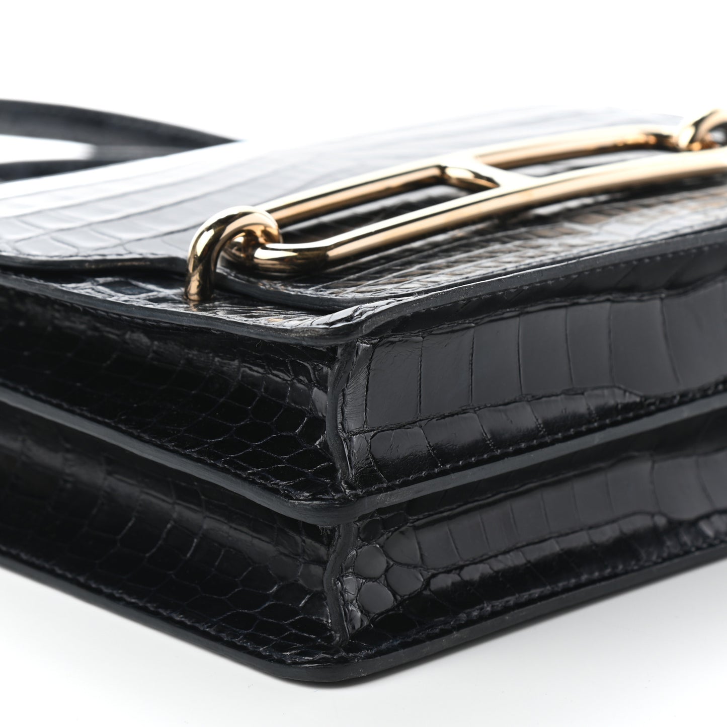 Shiny Niloticus Crocodile Sac Roulis 23 Bleu Marine