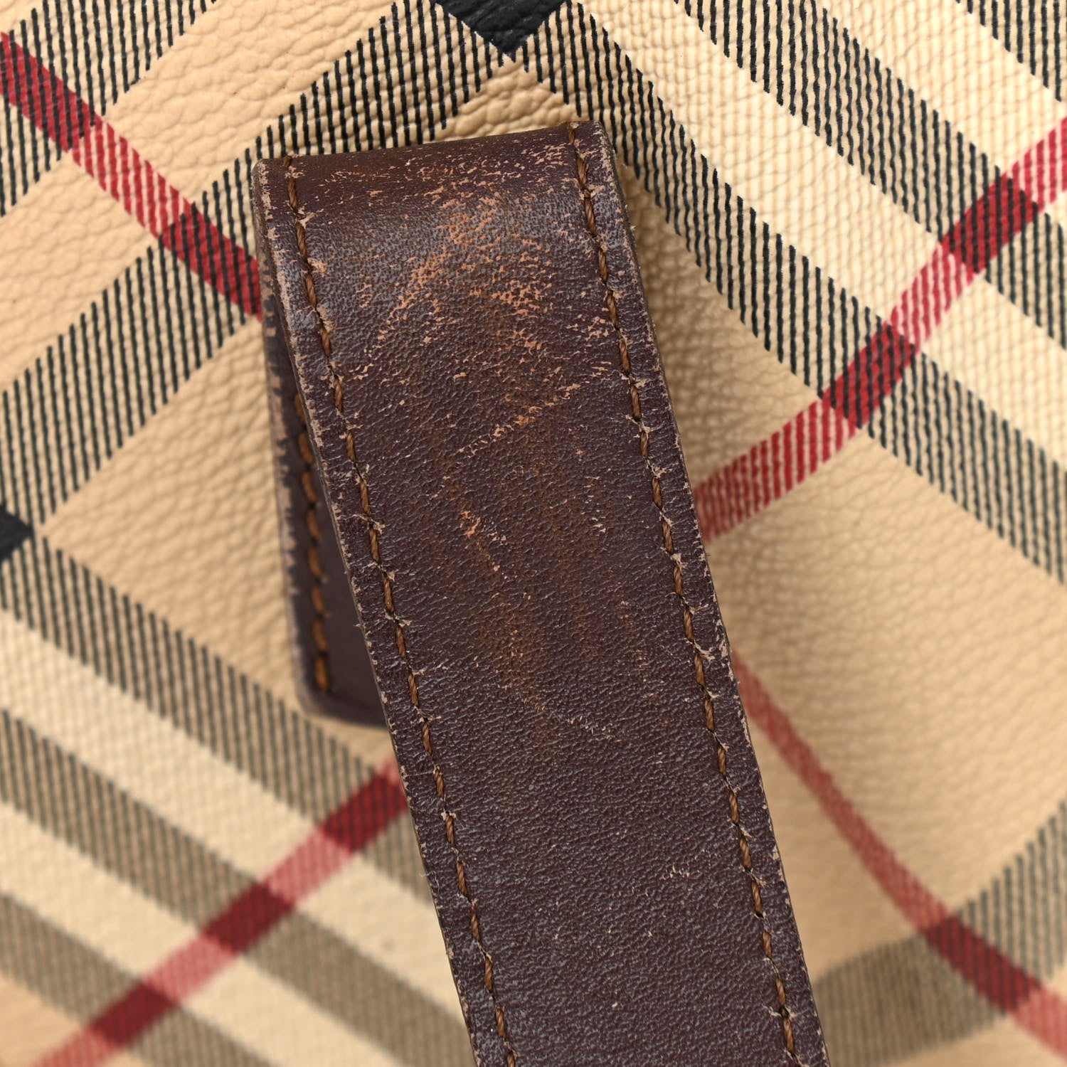 Burberry Haymarket Check Studded Tote Chocolate 16 of 19