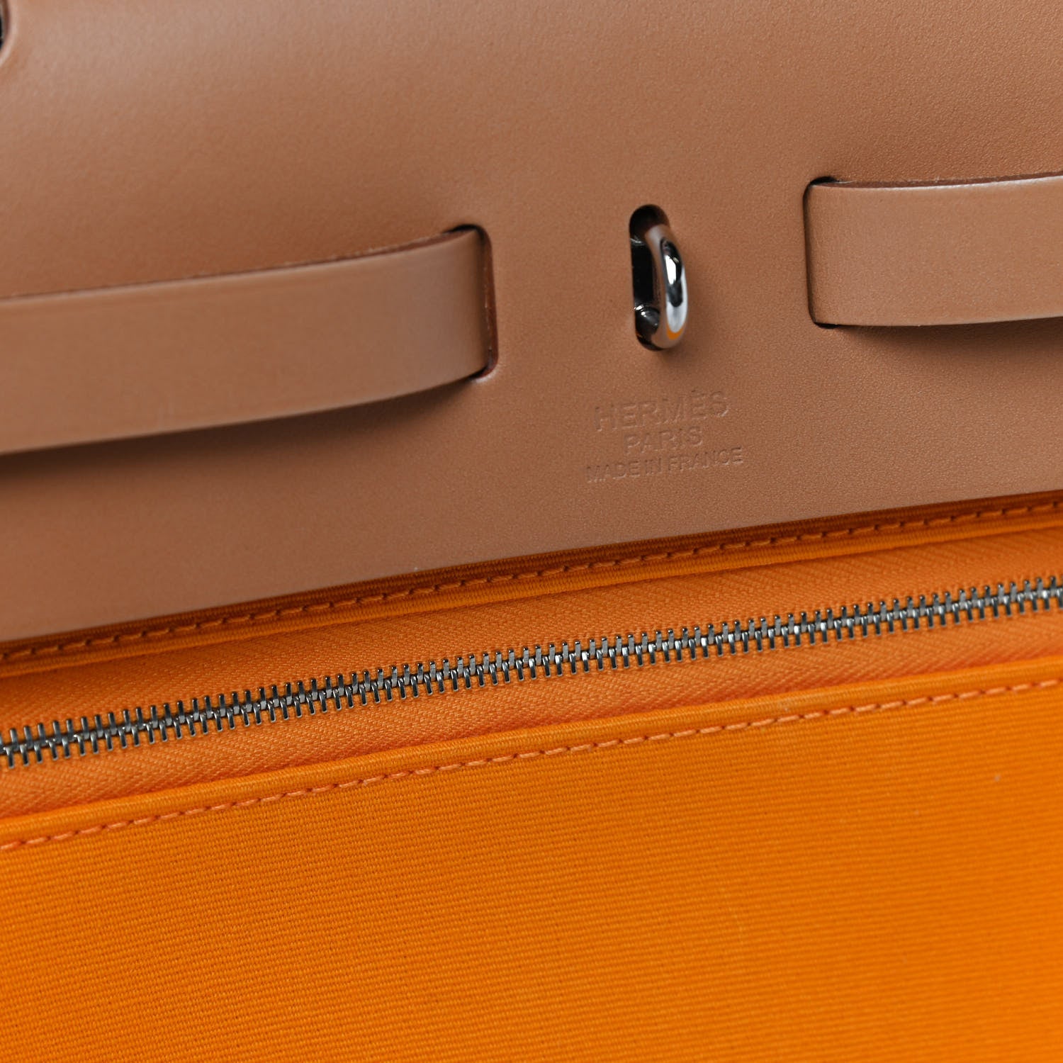 Hermes Vache Hunter Toile Herbag Zip 31 PM Jaune D'or 7 of 16